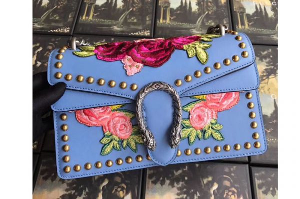 Replica Gucci Dionysus Embroidered Shoulder Bag 400249 Blue