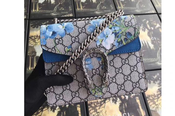 Replica Gucci 421970 Dionysus GG Blooms Mini Bag Blue