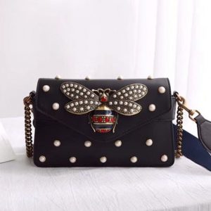 Replica Gucci 453778 Broadway Leather Clutch Black