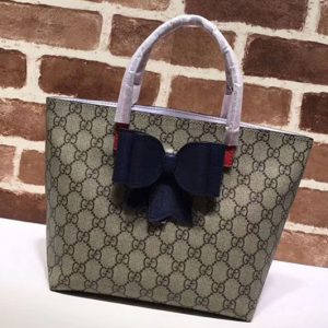 Replica Gucci Children'S GG Supreme Canvas Bow Tote Bag 457232