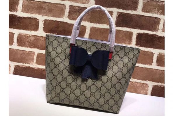 Replica Gucci Children'S GG Supreme Canvas Bow Tote Bag 457232