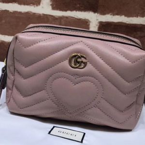 Replica Gucci GG Marmont Cosmetic Case 476165 Pink