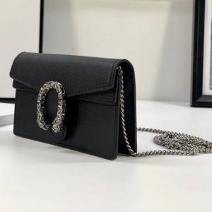 Replica Gucci Dionysus Leather Super mini Bag 476432 Black