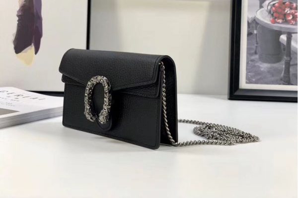 Replica Gucci Dionysus Leather Super mini Bag 476432 Black