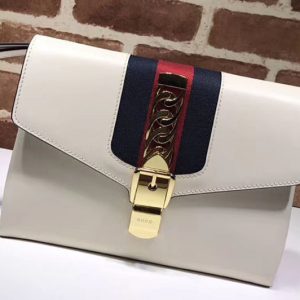 Replica Gucci Calfskin Leather Clutch 477627 White