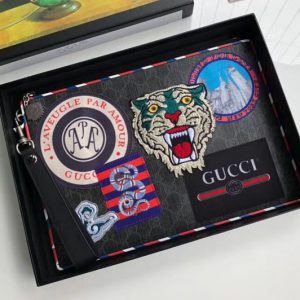 Replica Gucci 496346 Night Courrier GG Supreme pouch Black