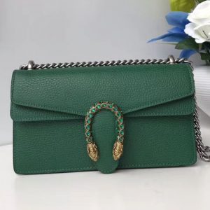 Replica Gucci Dionysus Leather Shoulder Bag 499623 Green