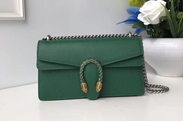 Replica Gucci Dionysus Leather Shoulder Bag 499623 Green