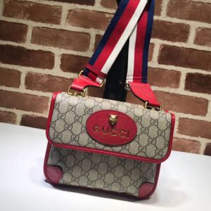 Replica Gucci 501050 GG Supreme small messenger bags Red