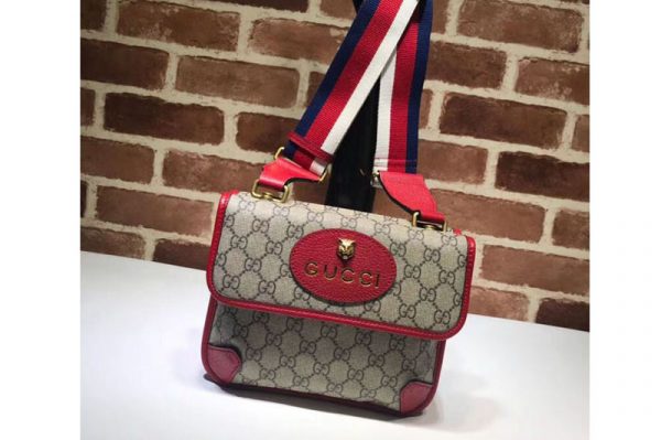 Replica Gucci 501050 GG Supreme small messenger bags Red