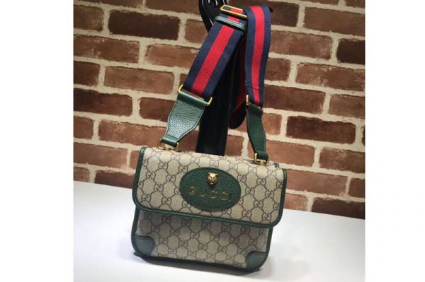 Replica Gucci 501050 GG Supreme small messenger bags Green