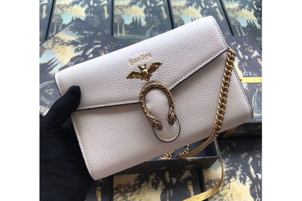 Replica Gucci Garden Bat Calfskin Mini Chain Bag 516931 White