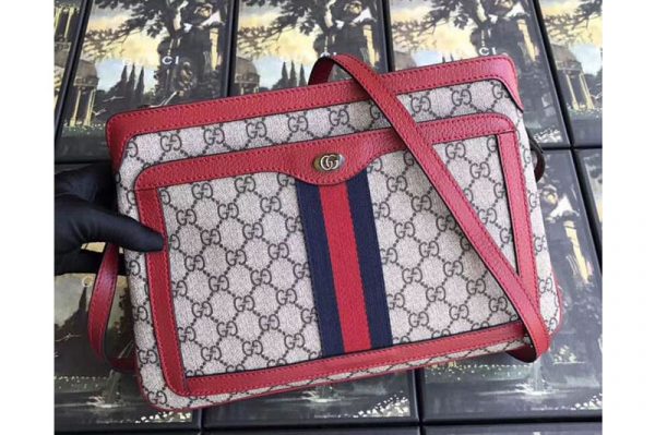 Replica Gucci 523354 GG Supreme Medium Shoulder Bags Red