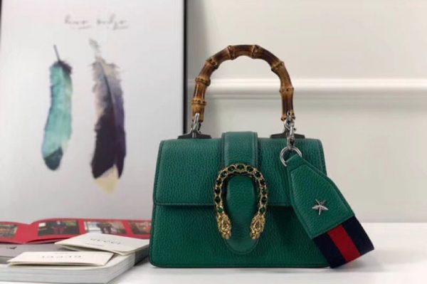 Replica Gucci 523367 Dionysus mini top handle bags Green