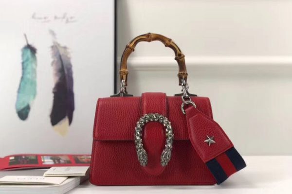 Replica Gucci 523367 Dionysus mini top handle bags Red