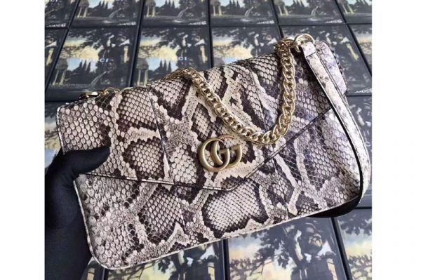 Replica Gucci 524822 Python medium double shoulder bags