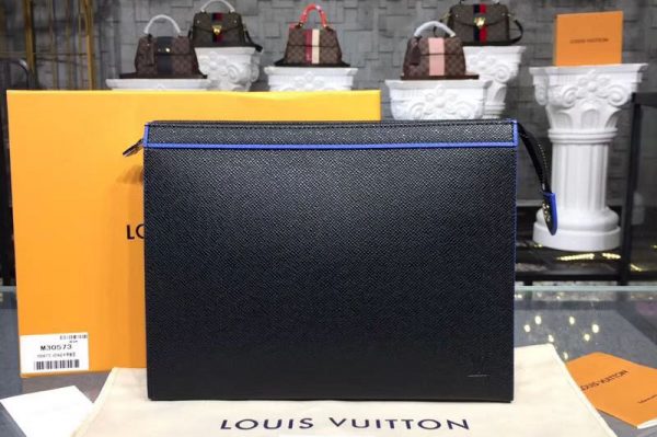 Replica Louis Vuitton M30573 LV Pochette Voyage MM Bags Taiga Leather