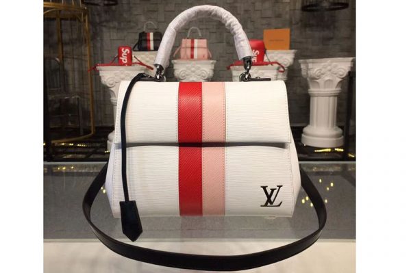 Replica Louis Vuitton M51964 LV Cluny BB Bags Epi Leather White