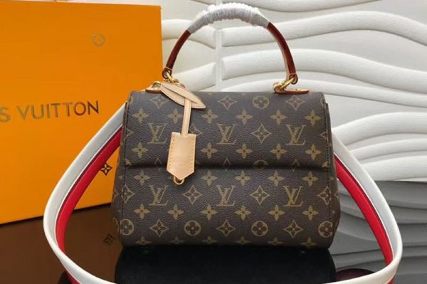 Replica Louis Vuitton M42738 LV Monogram Canvas Cluny BB Bags Red