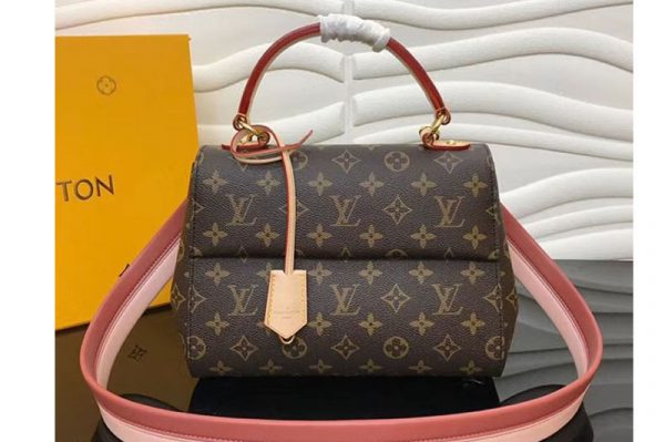 Replica Louis Vuitton M42738 LV Monogram Canvas Cluny BB Bags Pink