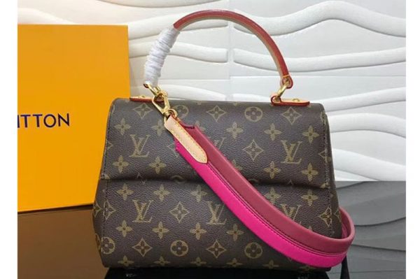 Replica Louis Vuitton M42738 LV Monogram Canvas Cluny BB Bags Pink