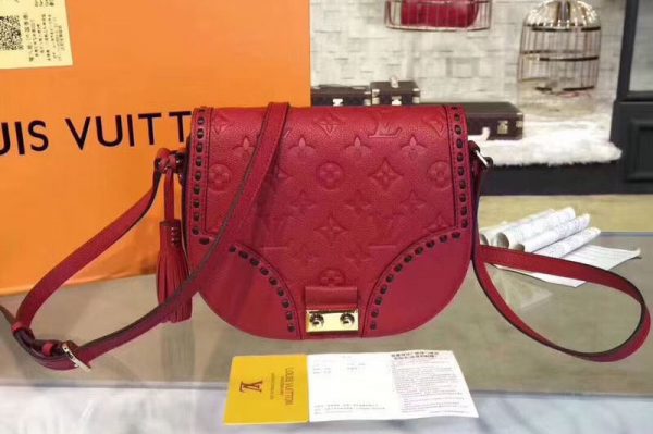 Replica Louis Vuitton M43146 LV Monogram Empreinte Junot Bags Red