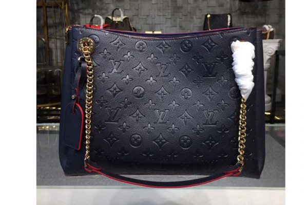 Replica Louis Vuitton M43759 LV Monogram Empreinte Surene MM Bags Blue