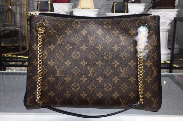 Replica Louis Vuitton M43772 LV Monogram Canvas Surene MM Bags Black