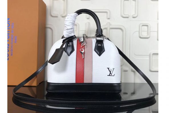 Replica Louis Vuitton M51963 LV Alma BB Bags Epi Leather White