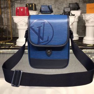 Replica Louis Vuitton M53497 LV Epi Leather Messenger BB Bags Blue