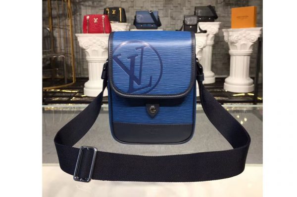 Replica Louis Vuitton M53497 LV Epi Leather Messenger BB Bags Blue