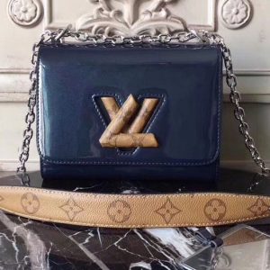 Replica Louis Vuitton M54243 LV Twist PM Bags Monogram vernis Blue