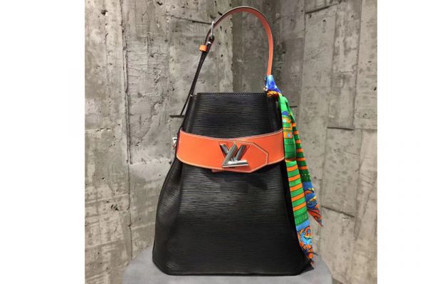 Replica Louis Vuitton M55188 Epi Leather Bucket Bag Noir