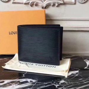 Replica Louis Vuitton M60053 Epi Leather Amerigo Wallet Black