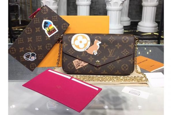 Replica Louis Vuitton M61276 Monogram Canvas Felicie Chain Wallet