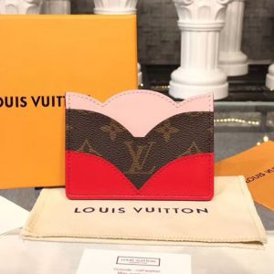 Replica Louis Vuitton M61733 LV Card Holder Monogram Canvas with Leather