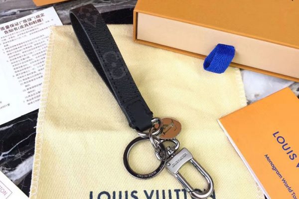 Replica Louis Vuitton M61950 LV Monogram Eclipse Dragonne Bag Charm Key Holder