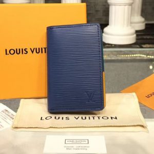 Replica Louis Vuitton M62909 LV Pocket Organizer Epi Leather Blue