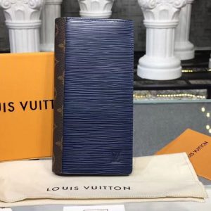 Replica Louis Vuitton M62911 LV Brazza Wallets Epi Leather Blue