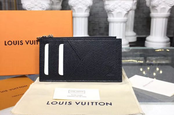 Replica Louis Vuitton M62914 LV Coin Card Holder Taiga Leather