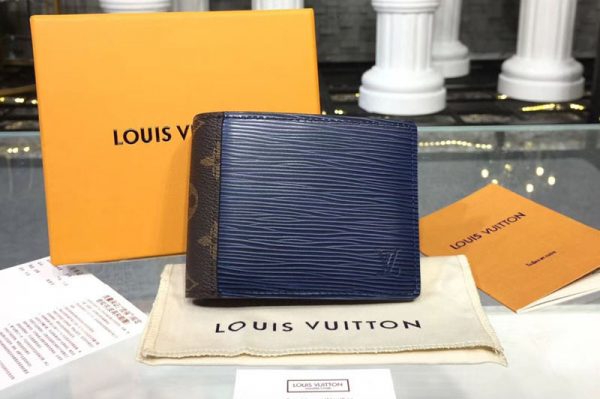 Replica Louis Vuitton M62960 LV Multiple Wallets Epi Leather Blue