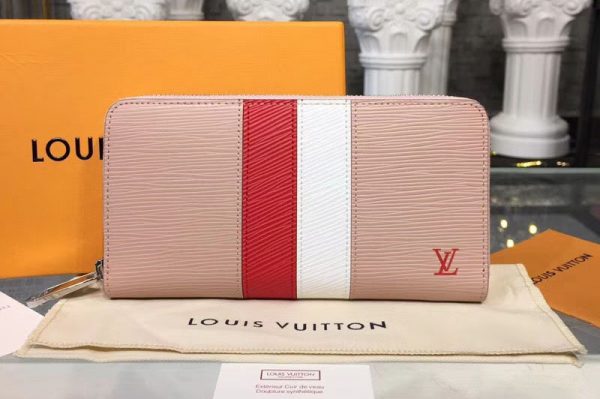 Replica Louis Vuitton M62983 LV Zippy Wallet Epi Leather Pink