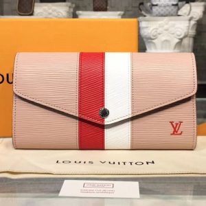 Replica Louis Vuitton M62986 LV Sarah Wallet Epi Leather Pink