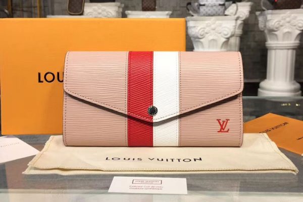 Replica Louis Vuitton M62986 LV Sarah Wallet Epi Leather Pink