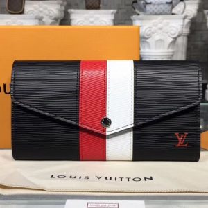 Replica Louis Vuitton M62985 LV Sarah Wallet Epi Leather Black