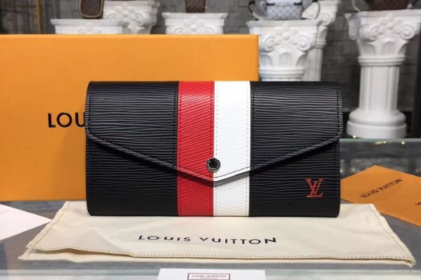 Replica Louis Vuitton M62985 LV Sarah Wallet Epi Leather Black