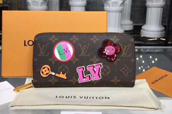 Replica Louis Vuitton M63392 LV Monogram Canvas Zippy Wallet