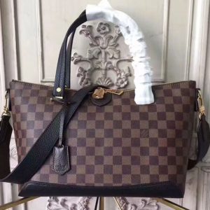 Replica Louis Vuitton N41015 LV Hyde Park Bags Damier Ebene Canvas Black