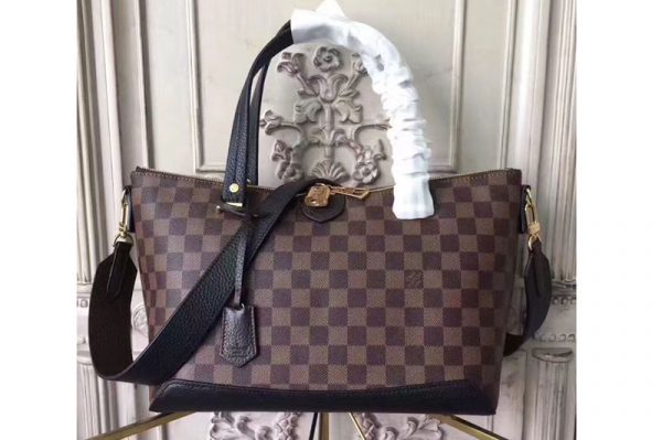 Replica Louis Vuitton N41015 LV Hyde Park Bags Damier Ebene Canvas Black