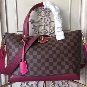 Replica Louis Vuitton N41015 LV Damier Ebene Canvas Hyde Park Fuchsia